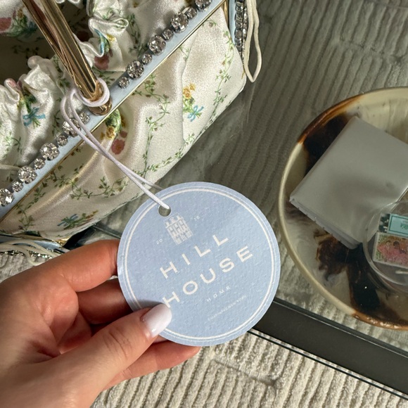 NWT Hill House One Of A Kind Floral Satin Handmade Bejeweled Decorative Basket - Picture 5 of 7